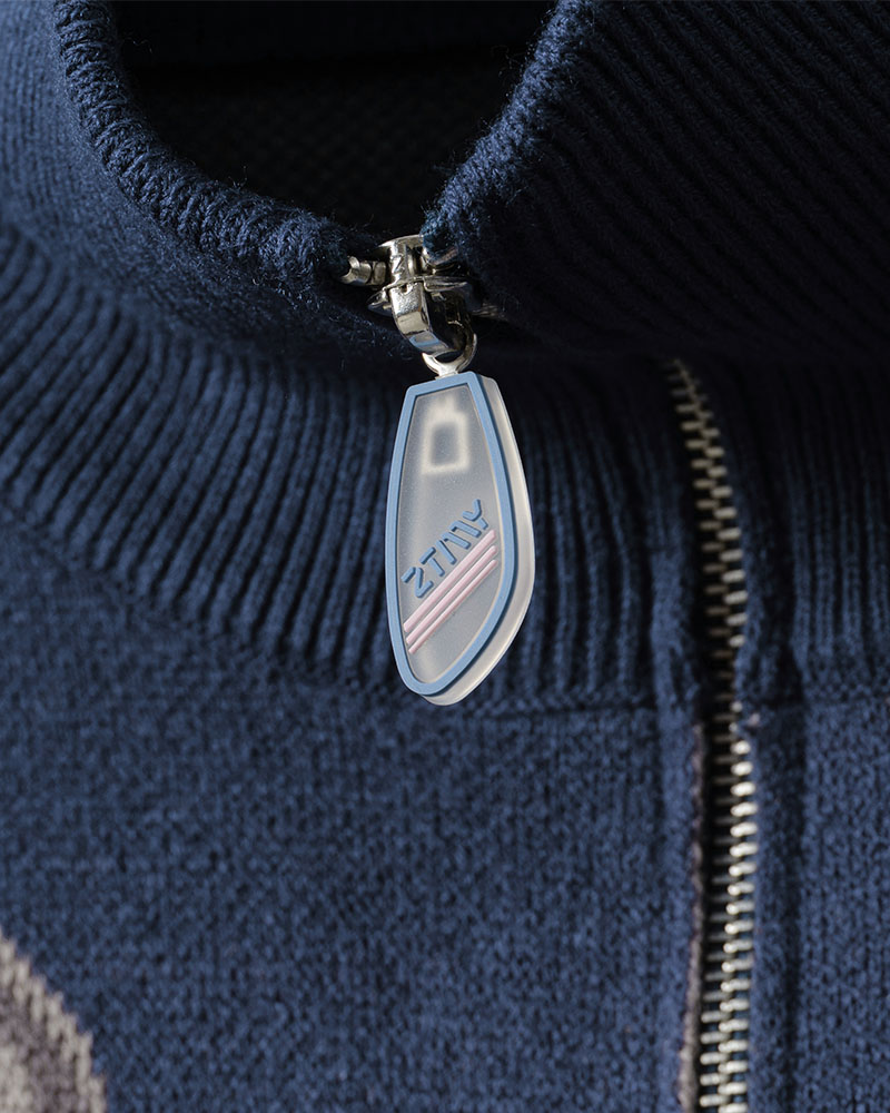 Full Zip Knit Jersey (Navy) - ZUTOMAYO MART