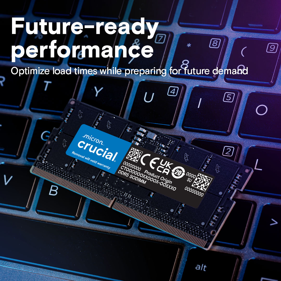 Crucial 16GB DDR5-5600 SODIMM | CT16G56C46S5 | crucial.com