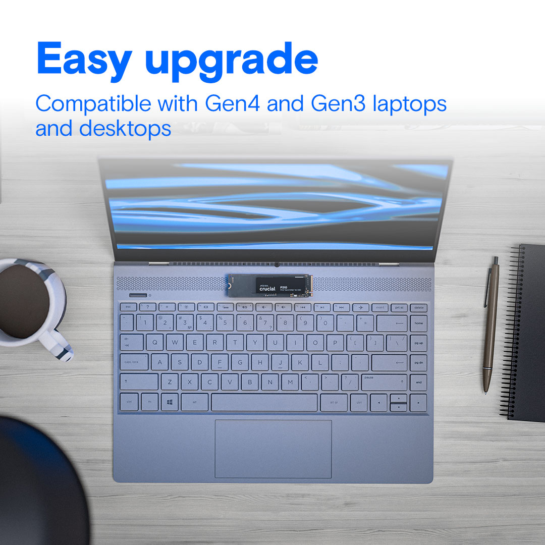 Crucial P310 1TB PCIe Gen4 NVMe 2280 M.2 SSD | CT1000P310SSD8