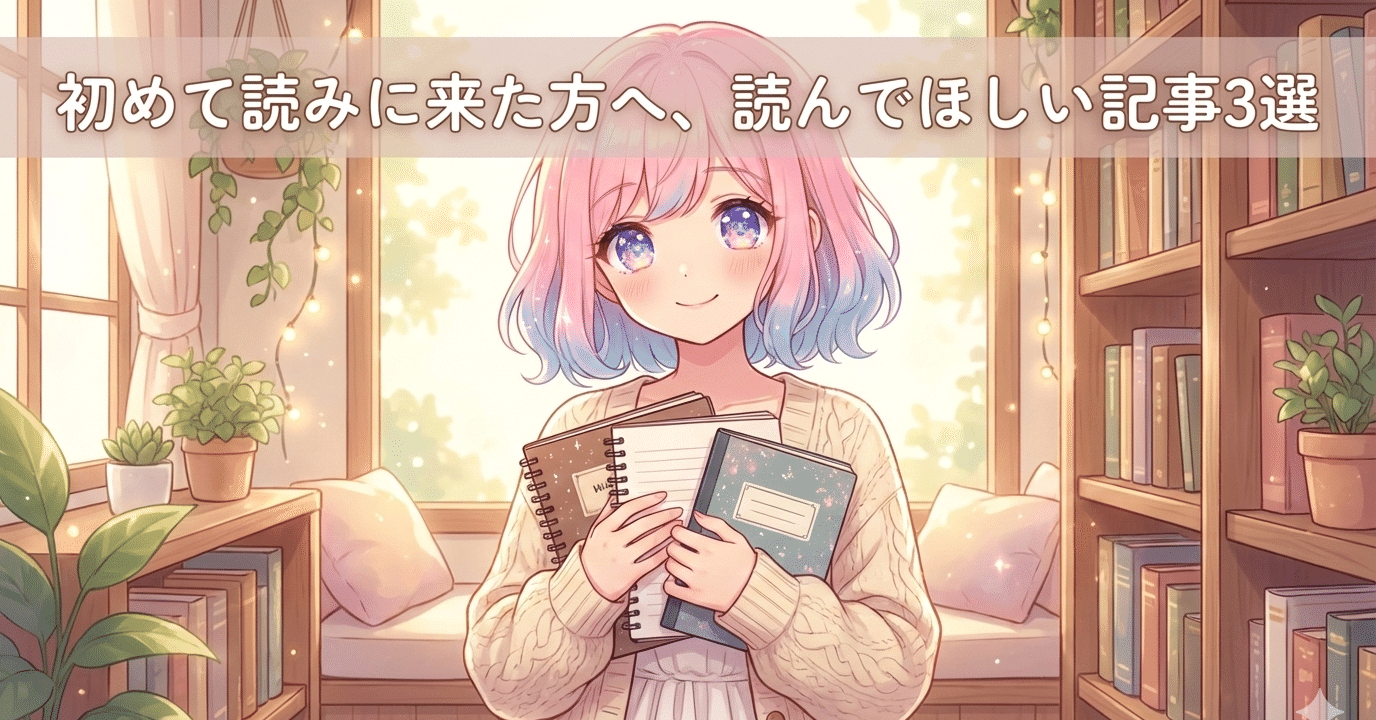 初めて読みに来た方へ、読んでほしい記事3選 ｜自己紹介｜はじめての