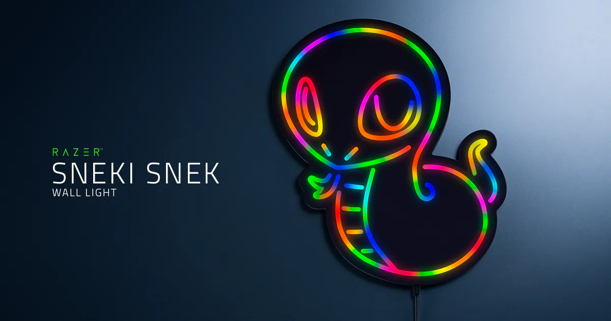Led Neon Gaming Light - Razer Sneki Snek Wall Light | Razer Europe