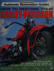 How to restore your Harley-Davidson : Palmer, Bruce, 1952- : Free