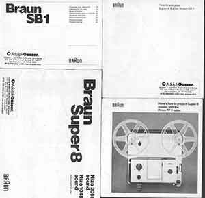 Instruction manuals for Braun Super 8 Nizo 2056 sound and 1048