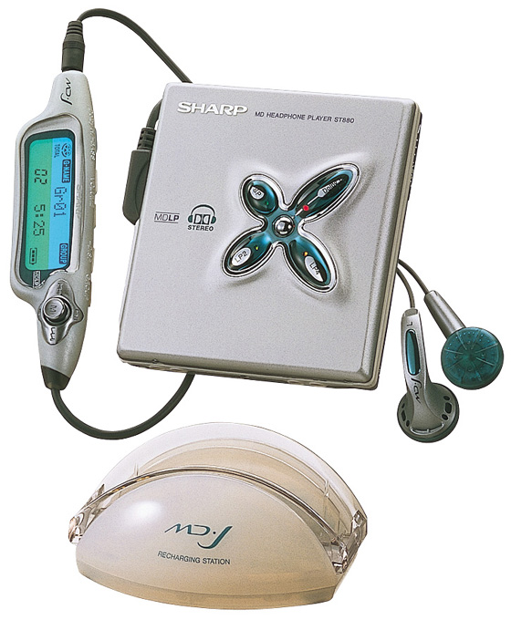 SHARP シャープ ポータブル MDプレーヤー MD-DS77 シルバー 動作未確認
