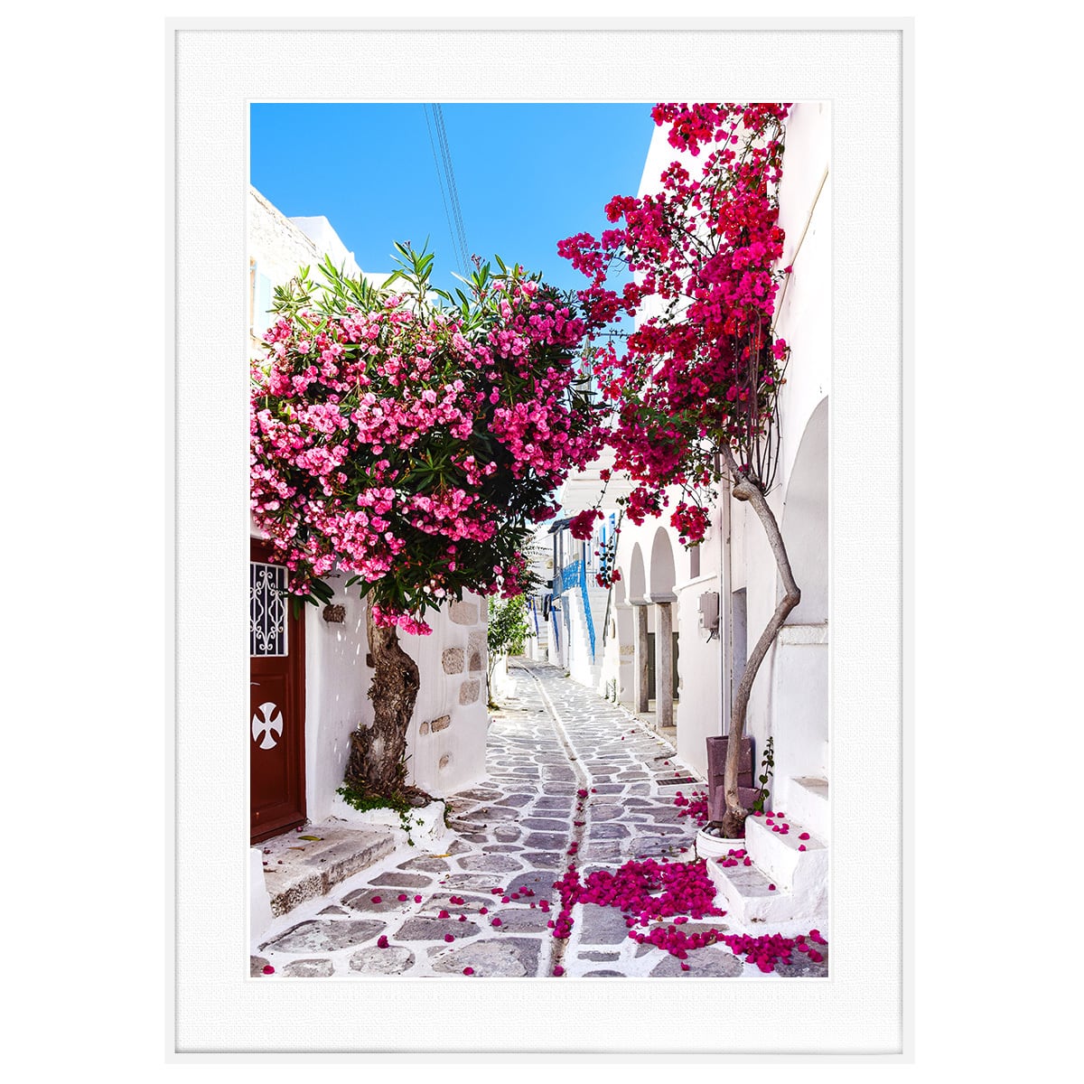 ギリシャ 風景写真 ミコノス島インテリアアートポスター額装 AS1420