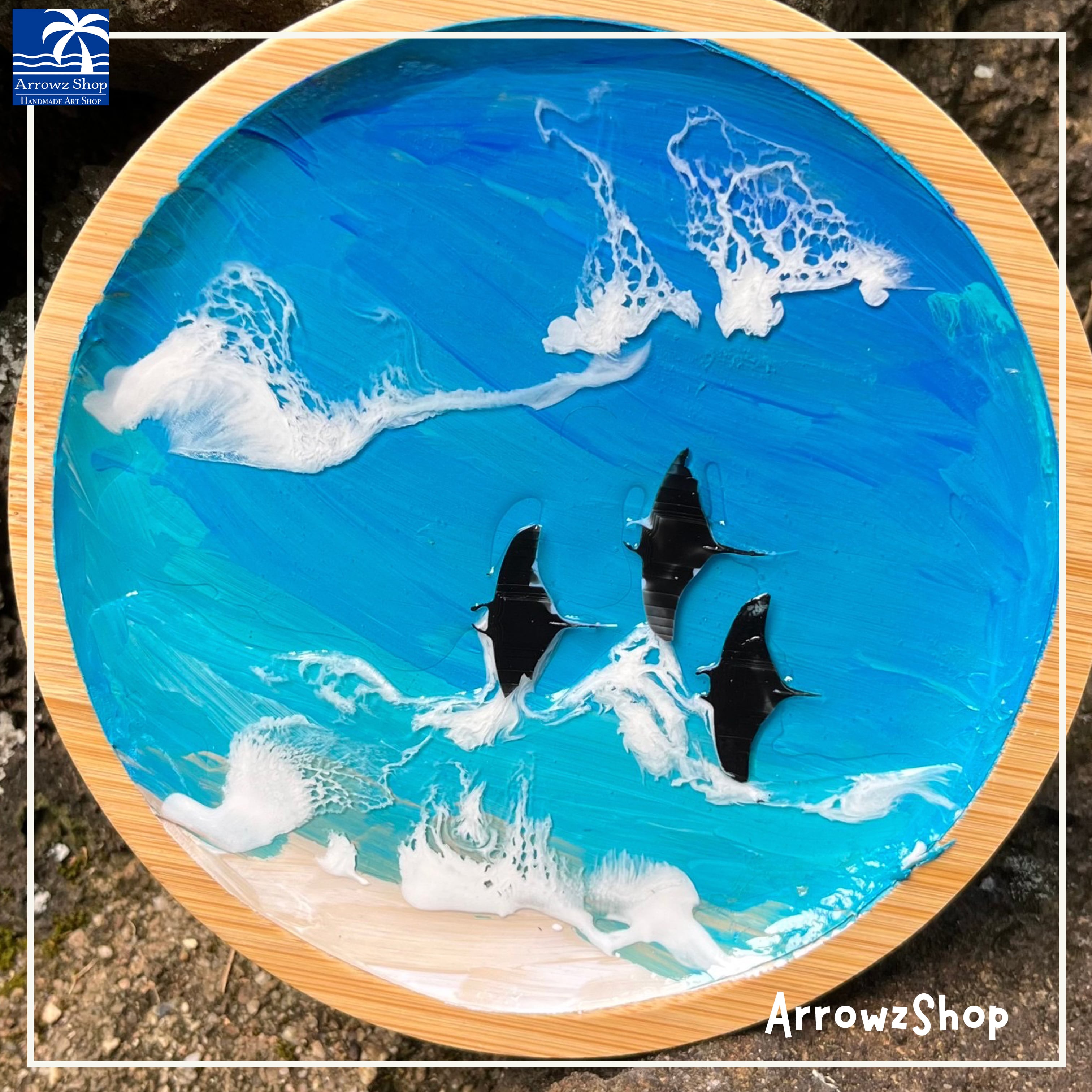 KN13】レジンアート 海アート 海レジンアート 波アート インテリア