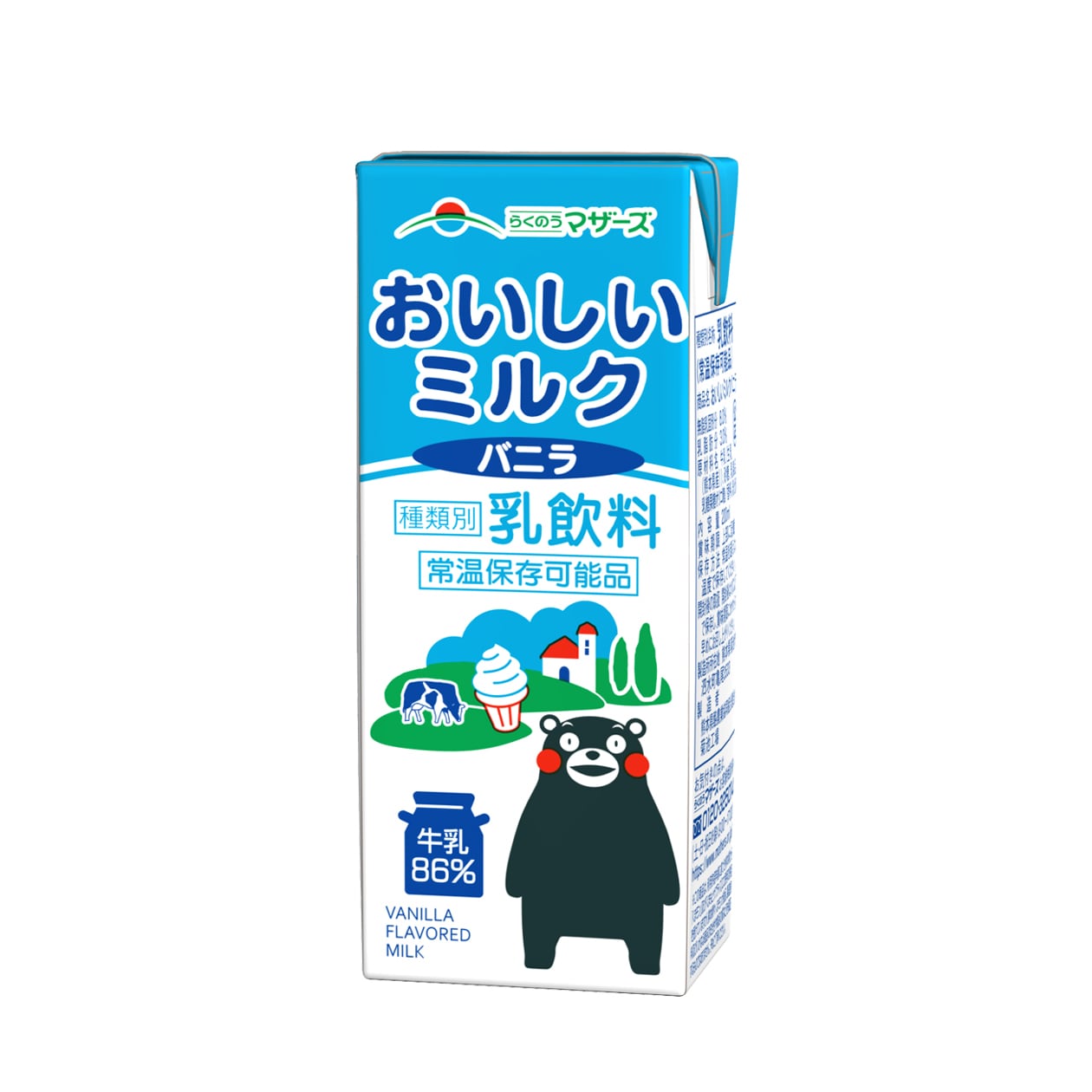 おいしいミルクバニラ200ml（24本入り）【常温便】 | らくのうマザーズ