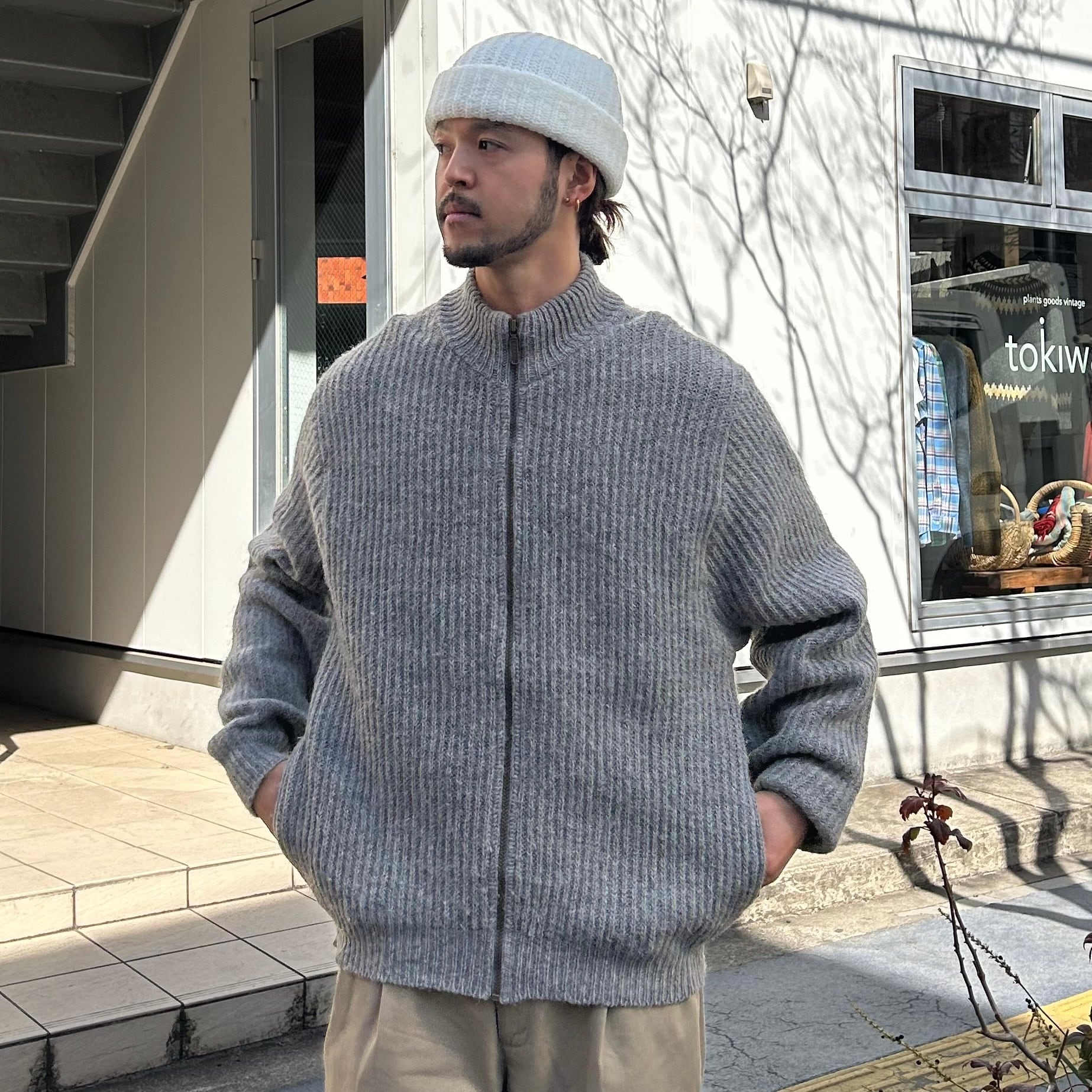 80-90's USA製 LL Bean Wool/Alpaca Drivers Knit M / エルエルビーン