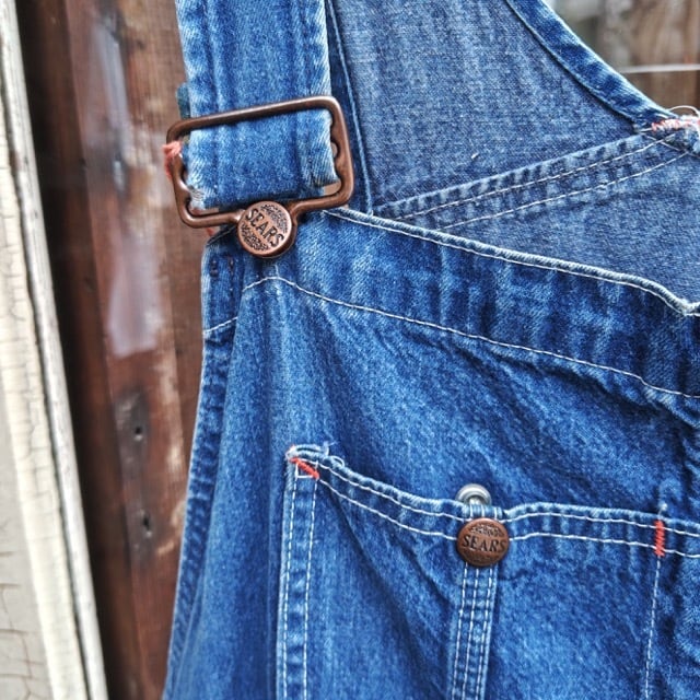 1970-80s SEARS Denim Bib Over-Alls 実寸W44 / シアーズ デニム