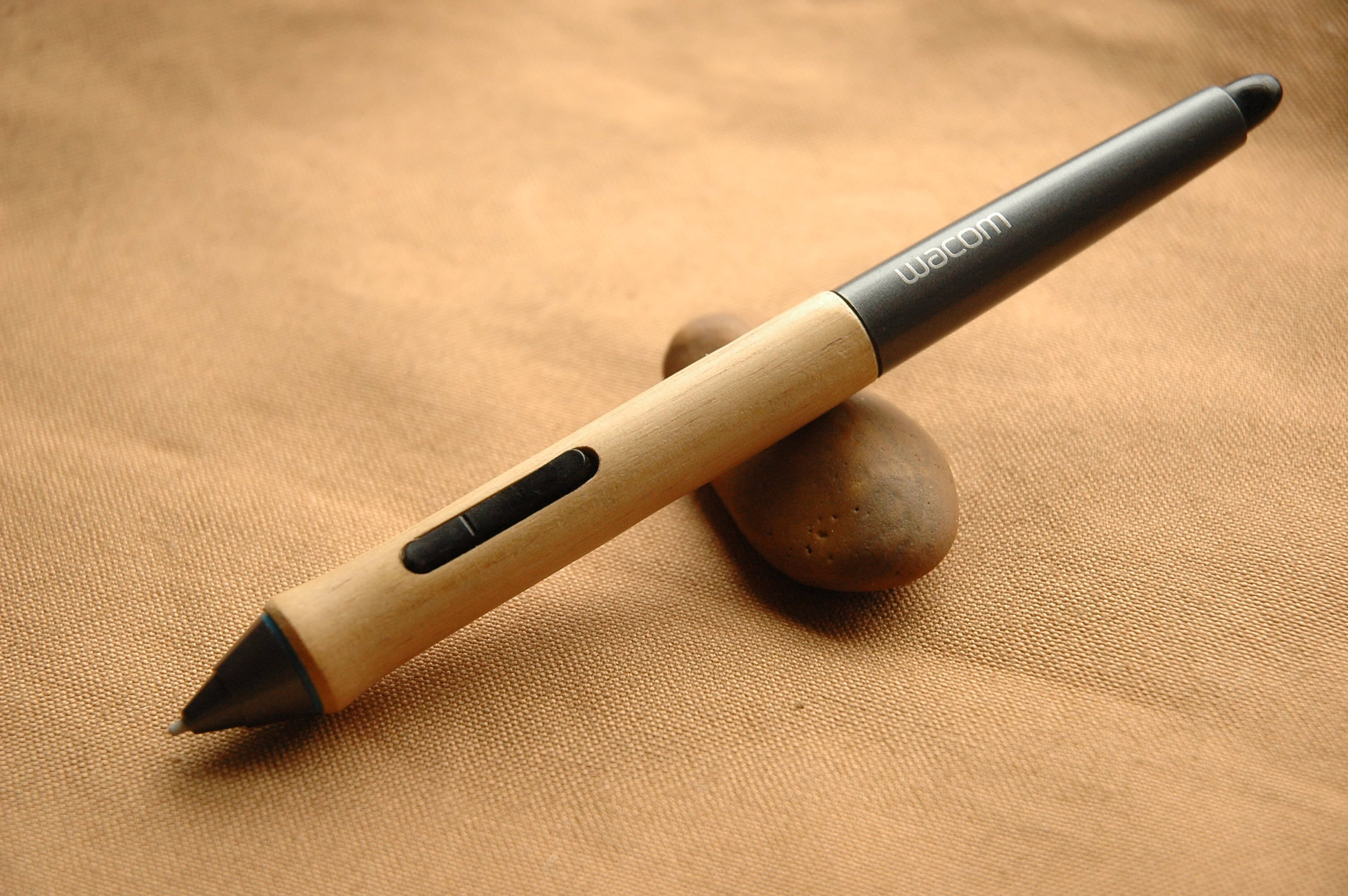 ペンタブ木製グリップ】葉車堂 グレイングリップ LITE ホワイト【WACOM