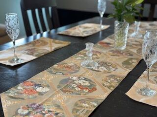 正絹 着物帯テーブルランナー・ランチョンマットセット | 【着物