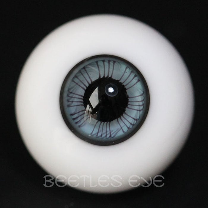 ドール用グラスアイ eye 小さい虹彩 黒紋 グレー系 W-06 7mm/8mm/10mm