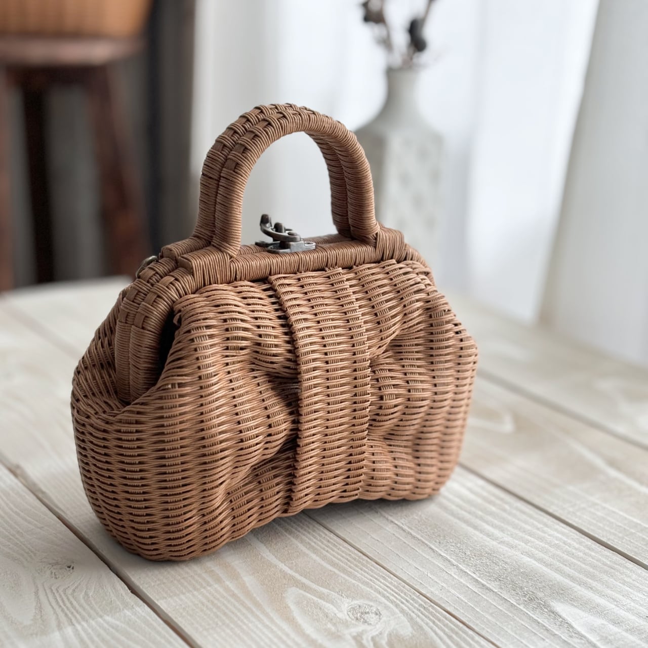 受注制作】かごバッグ - リボンM | Lop