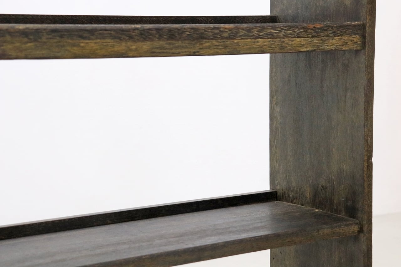 沼津店】 レトロ ラワン 無垢材 本棚 シェルフ 飾り棚 食器棚