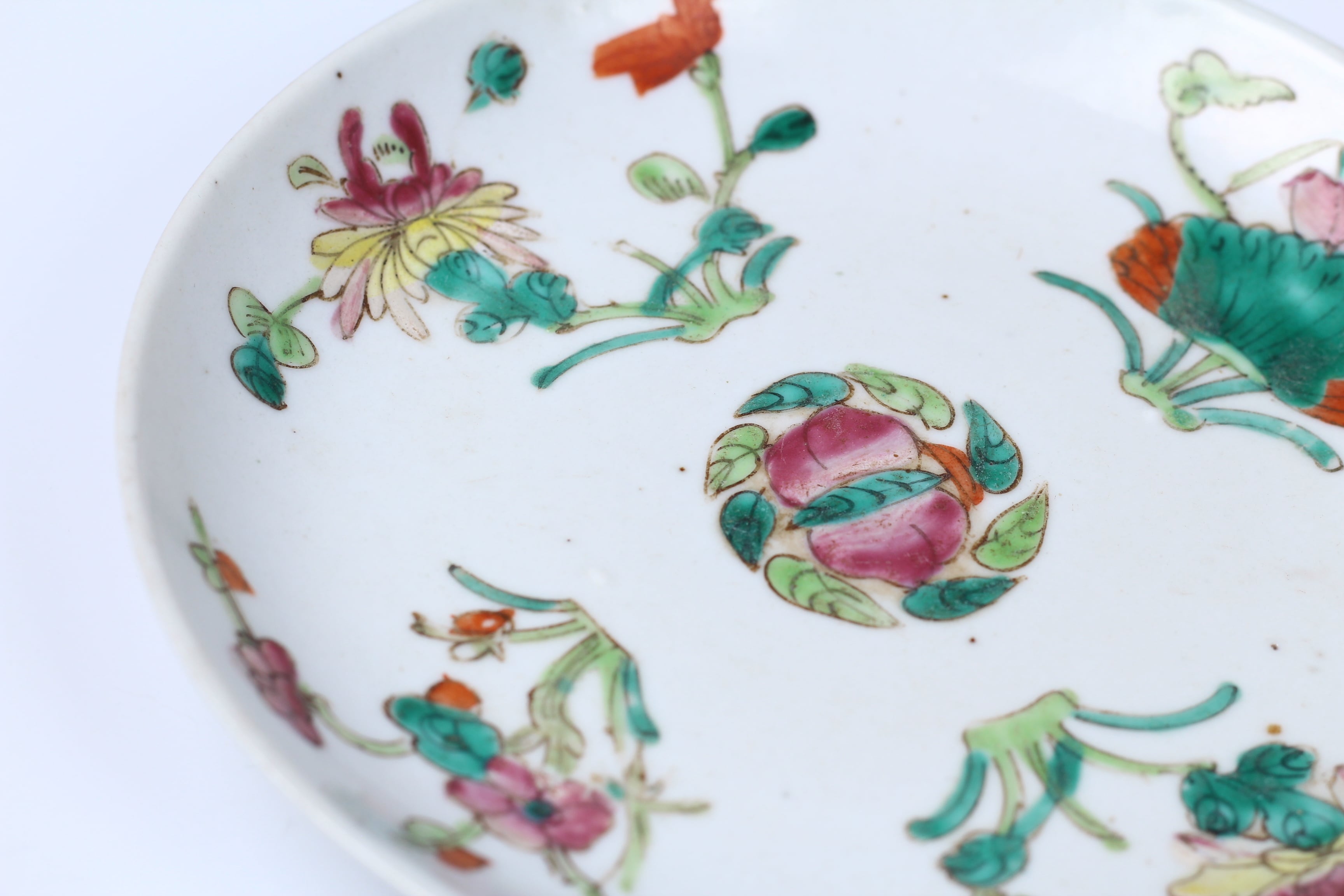 清時代 粉彩四季花卉皿 | 正一 古美術
