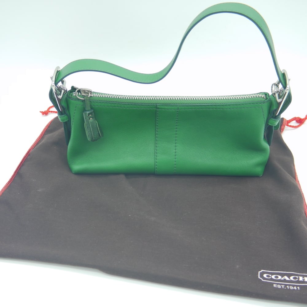 COACH コーチ ハンドバッグ レザー グリーン F04S-7461 Y04128