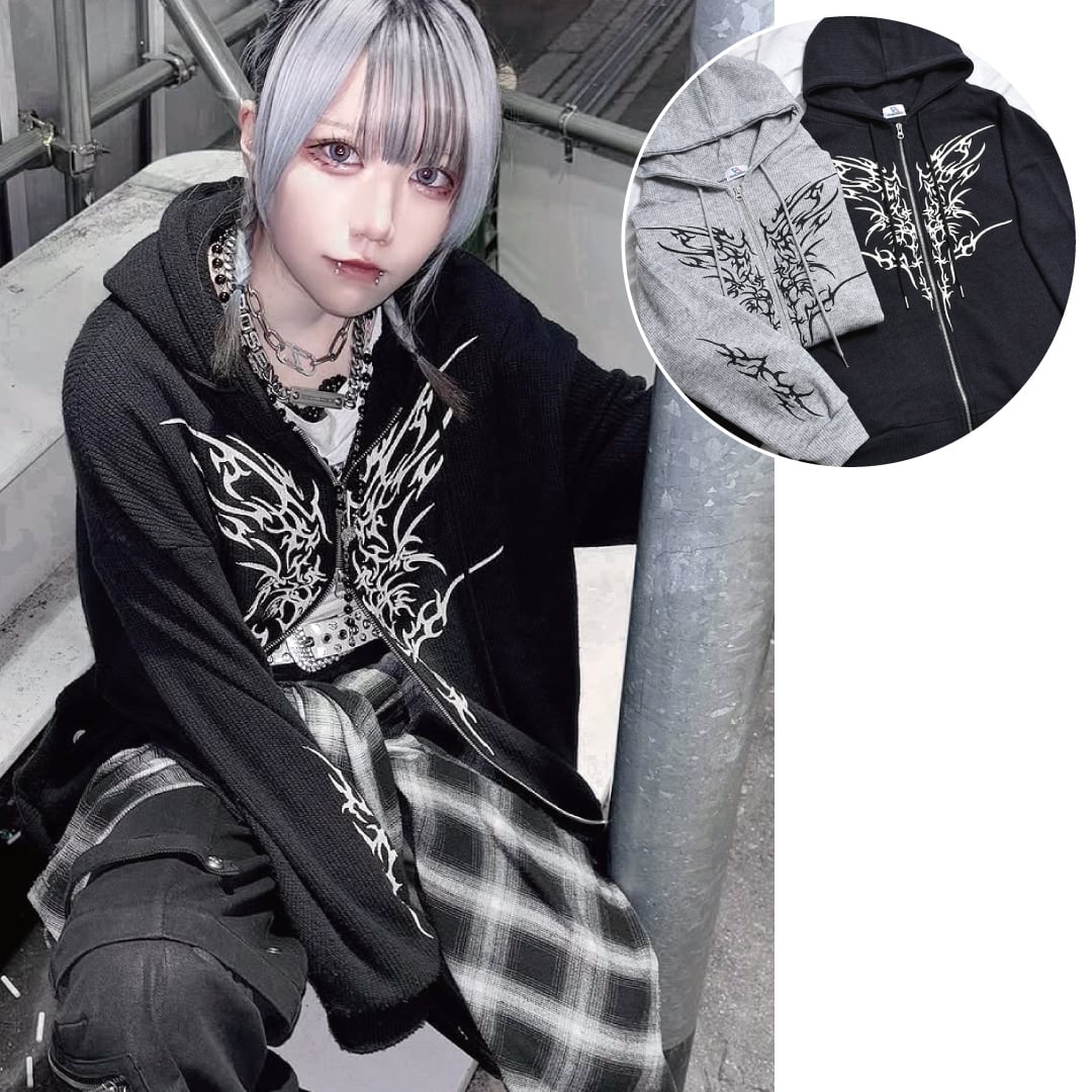 渋谷店で人気！】トライバル ニットZIPパーカー | VOLCAN&APHRODITE