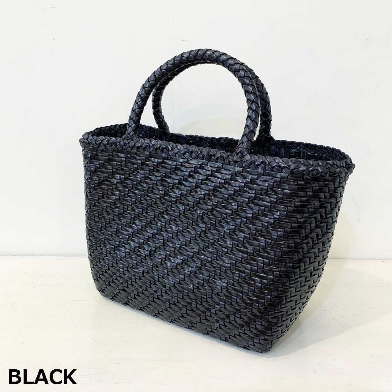 水牛革】手編みメッシュ トートバッグ ラウンドボトム Sサイズ