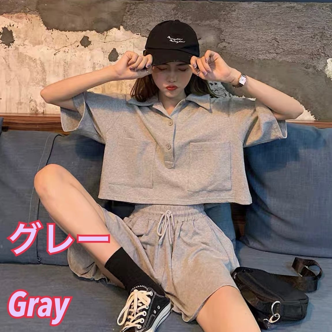 レディース】セットアップ ショートパンツ 襟付きポロシャツ | 海外