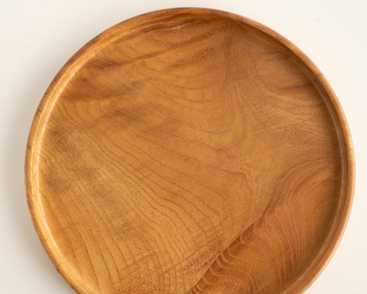 杢】【逸品】直径21cm 無塗装のお盆 欅（けやき） 3-10 | わたなべ木