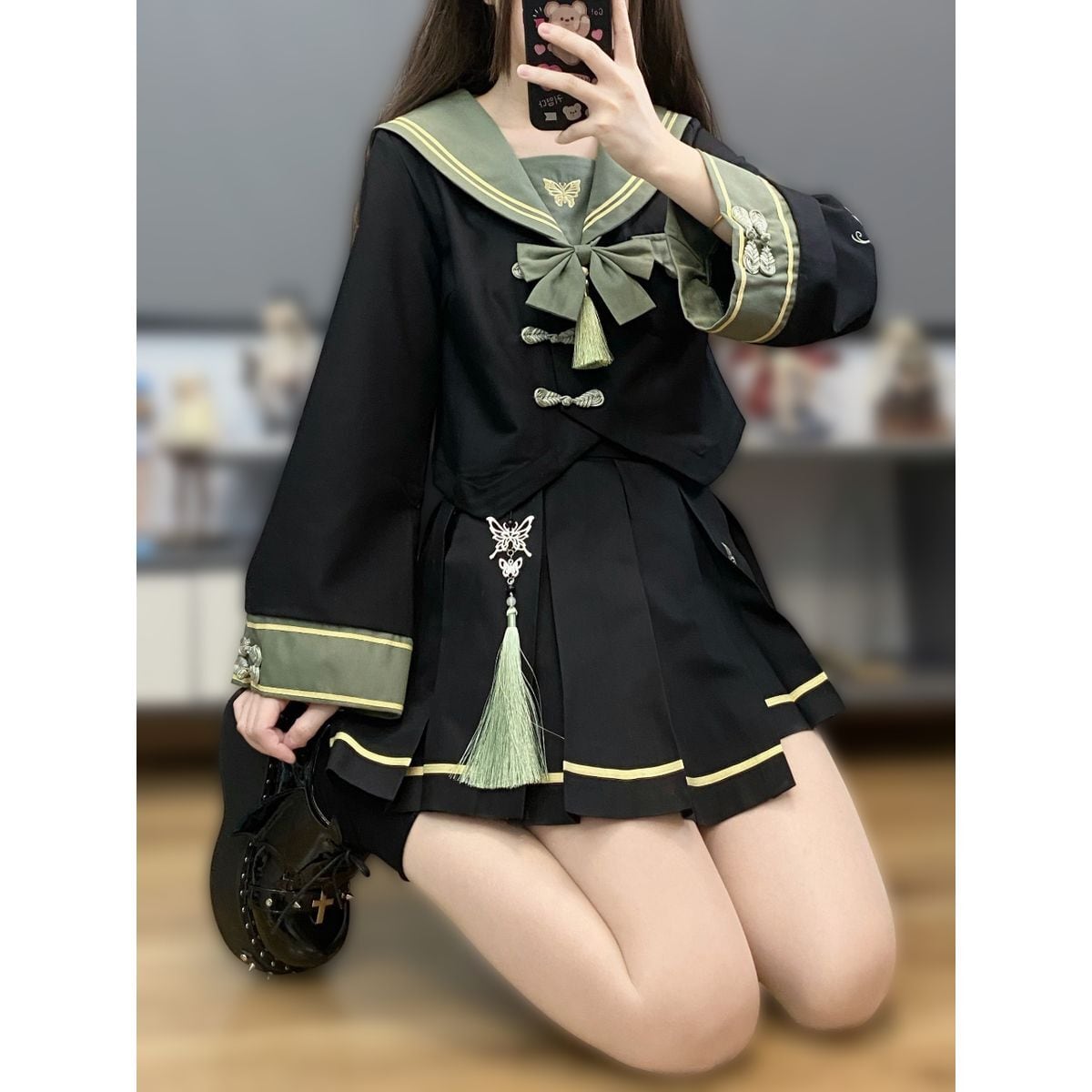 チャイナ風セーラー服セットアップ | Maiden's Rêve