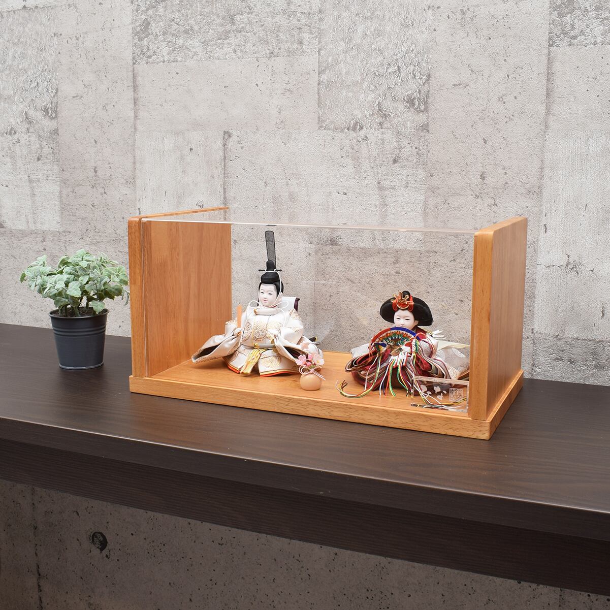 雛人形 親王飾り＜粋・木目＞ケース入り | SUZUTAME ONLINESHOP vogue