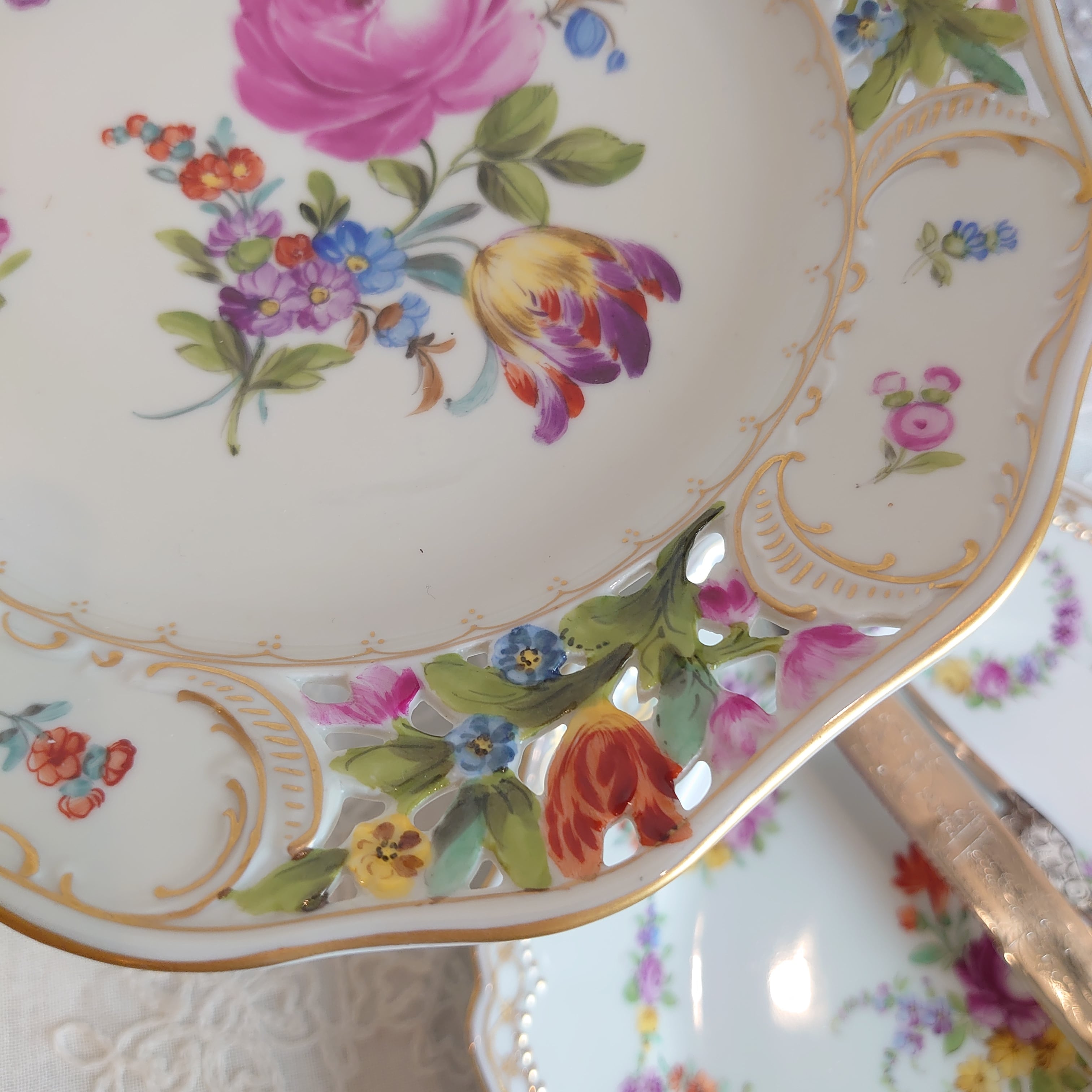 ドレスデン カールティーメ工房 フラワーズ コンポート | アンティーク