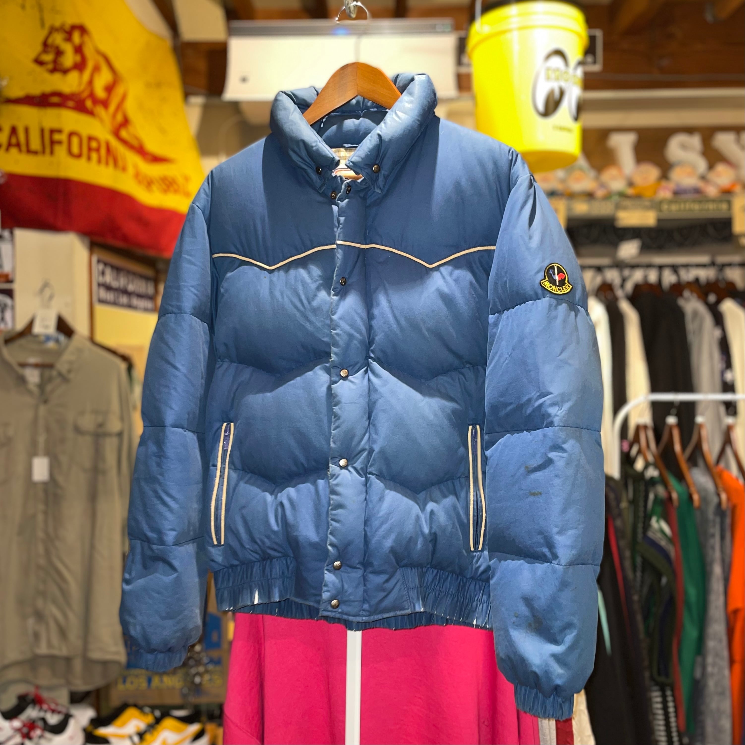 80s OLD MONCLER モンクレール アシックス期 ダウンジャケット ブルー