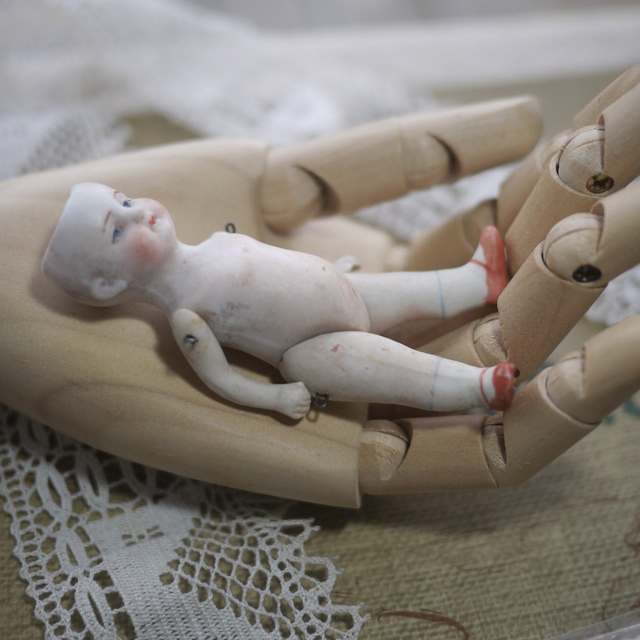 ワイヤー4ジョイント ビスクドール 8.8cm アンティークドイツ | こりす