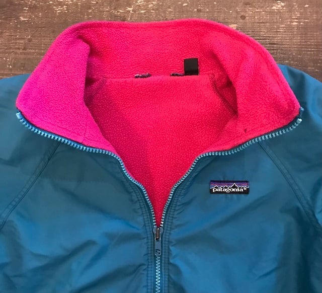USED USA製 KIDS 80s 90s PATAGONIA シェルドシンチラジャケット 14歳