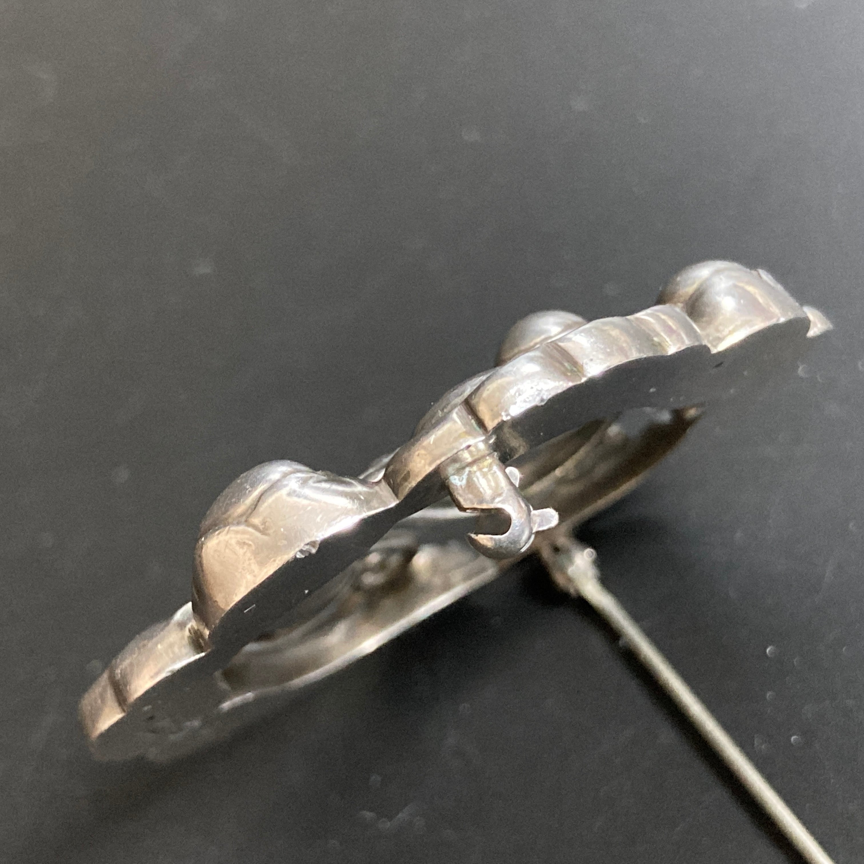 ジョージ・ジェンセン ムーンライト ブロッサム ブローチ シルバー