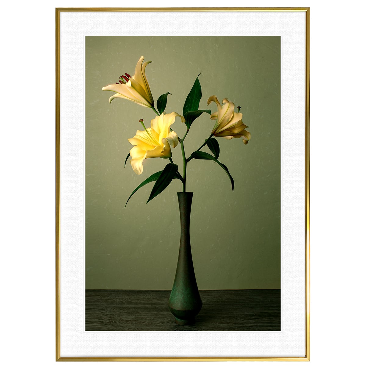 花写真 豪華な花束のある静物画 インテリアアートポスター額装 AS2852