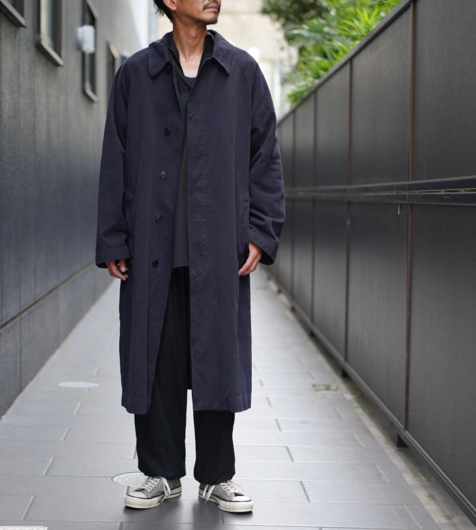 COMOLI(コモリ) / 製品染バルカラーコート -NAVY-(A03-04001) | Signs