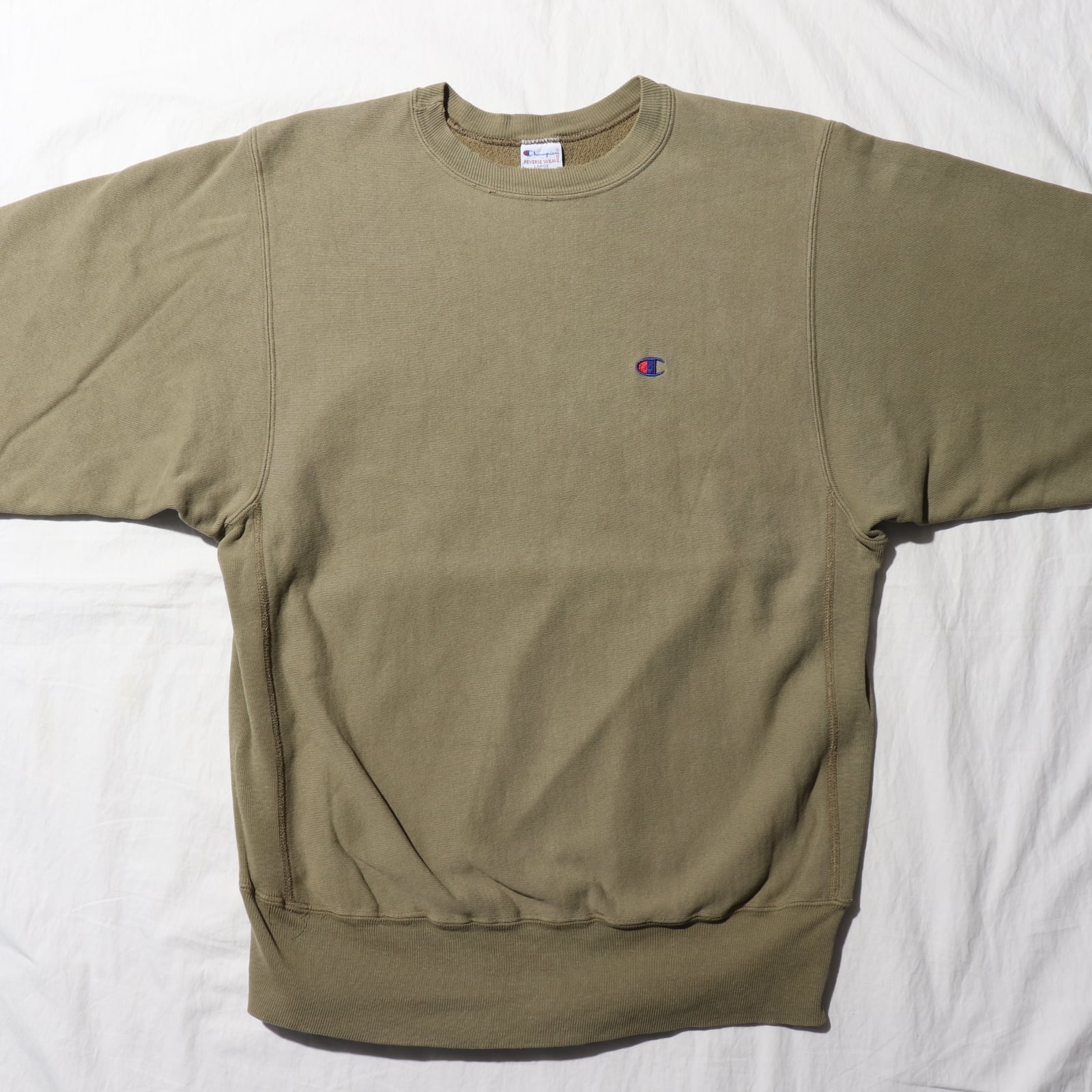 美品 L USA 90s オリーブ無地 Champion Reverse weave リバース