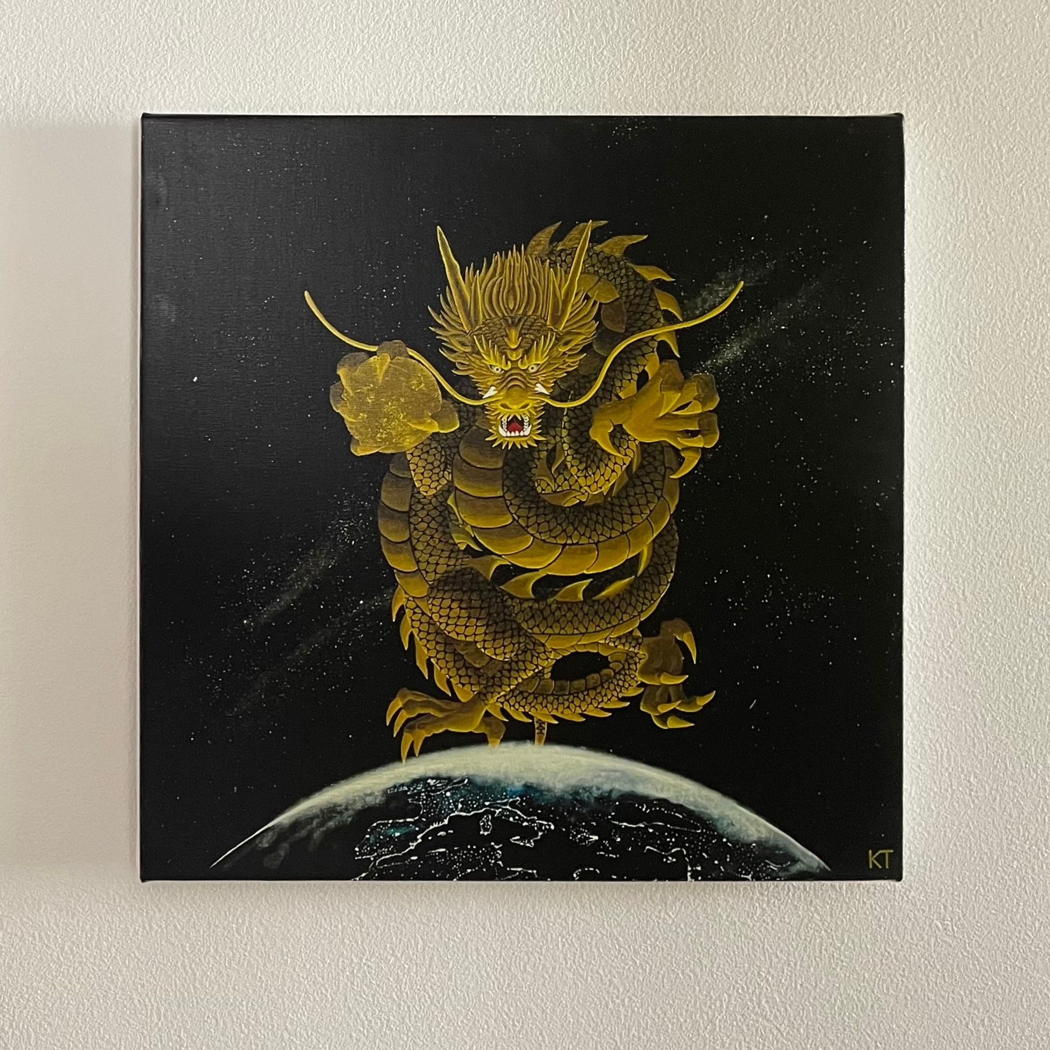 虹龍(歌龍】SSサイズ│うつくしい龍イラスト│龍の絵スピリチュアル