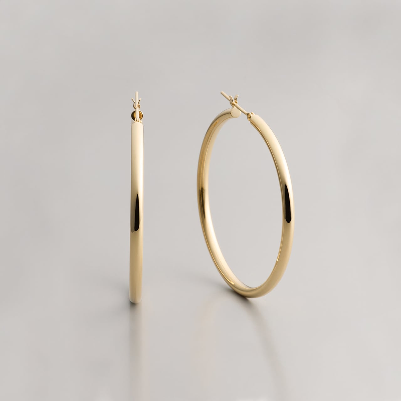 K18イエローゴールド 直径40mm フープピアス【MKY0078P1】 | MONICE/モニス