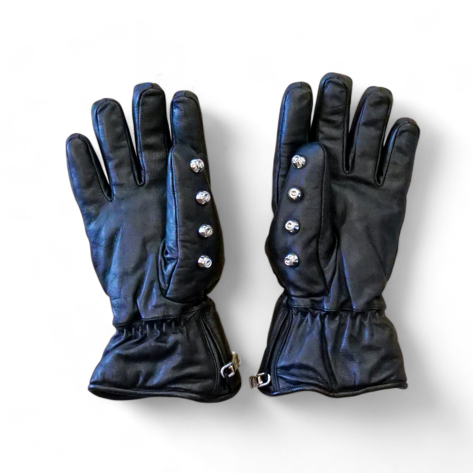 miumiu ミュウミュウ レザー スタッズ グローブ 手袋 ブラック サイズ