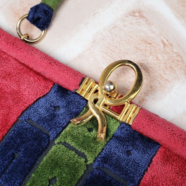 オールドロベルタ ☆ ヴィンテージ ベロア セミショルダーバッグ