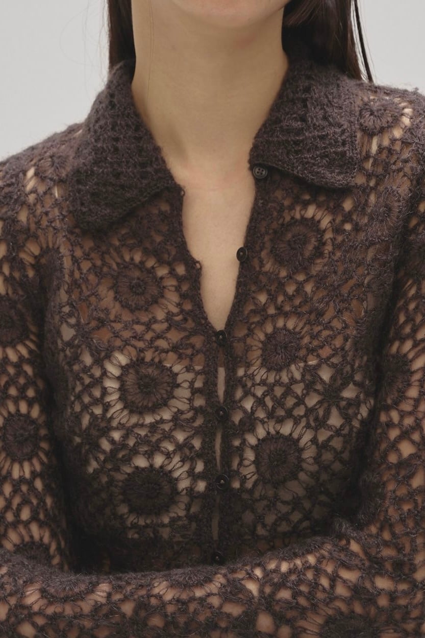 TODAYFUL Mohair Crochet Knitshirts モヘアクロシェニットシャツ
