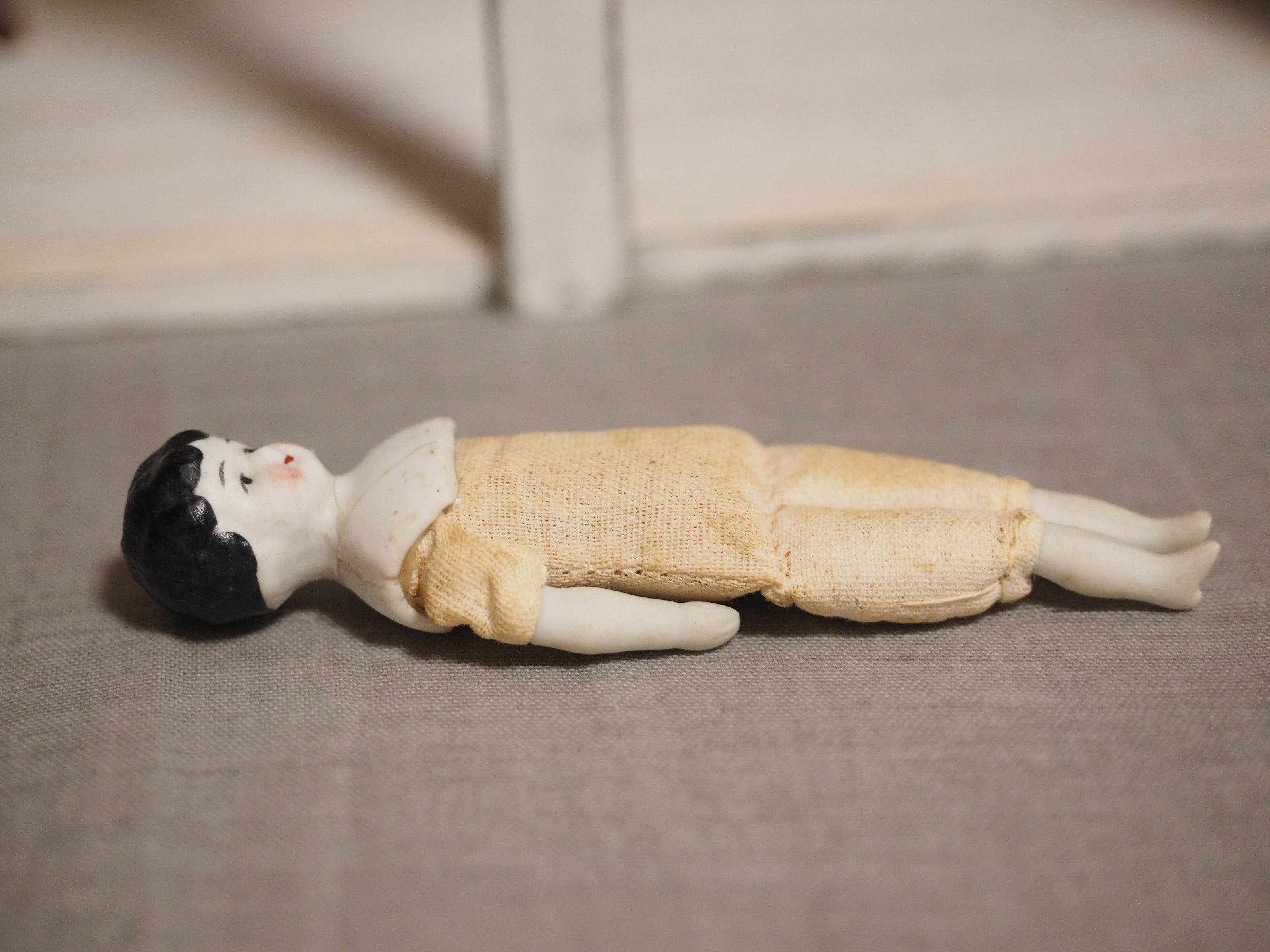 小さなチャイナヘッドドール ドイツ（割れ補修あり） | doll antiquus