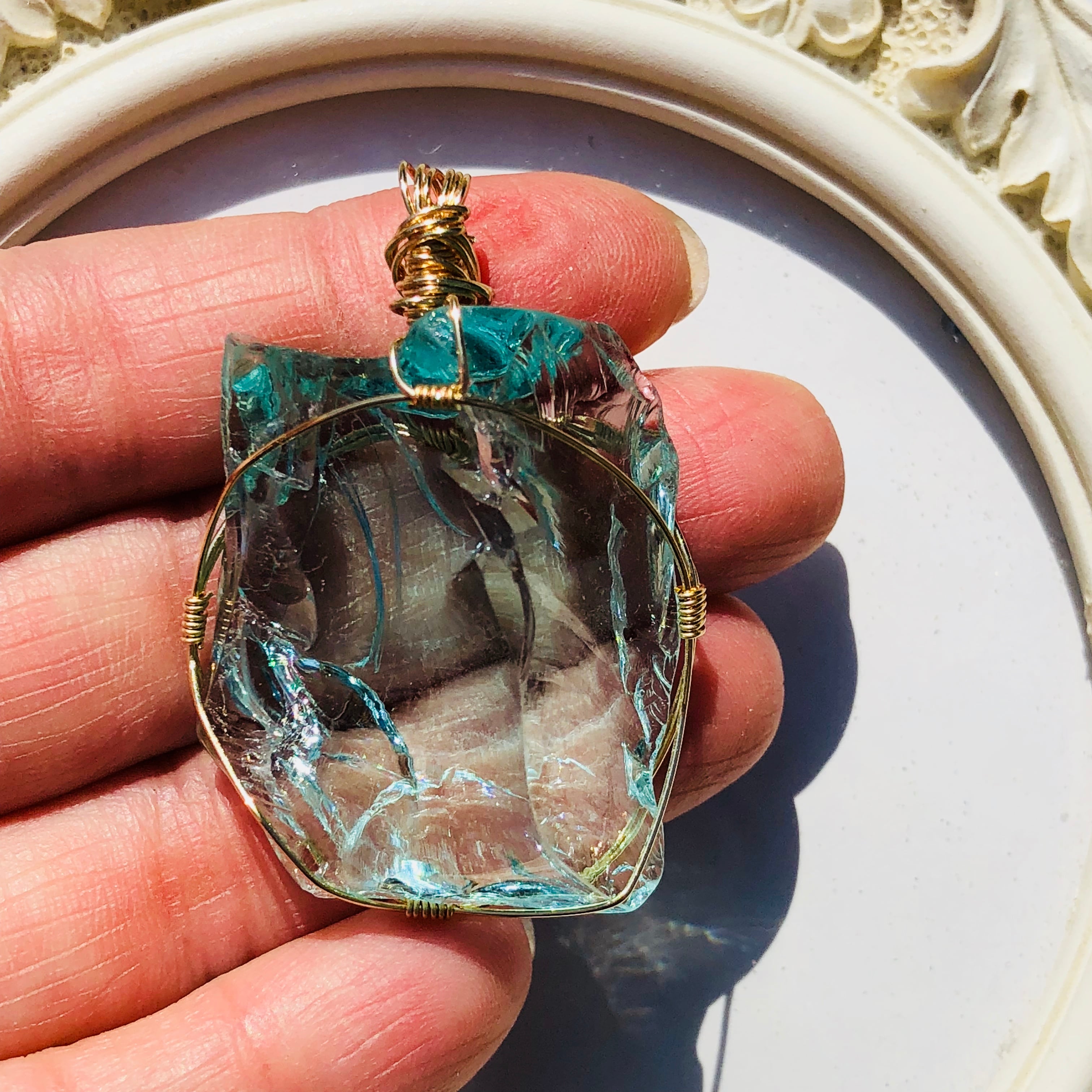 シエラネバダ産アンダラクリスタル☆宝石質～Gem Cyan Angel～【世界で