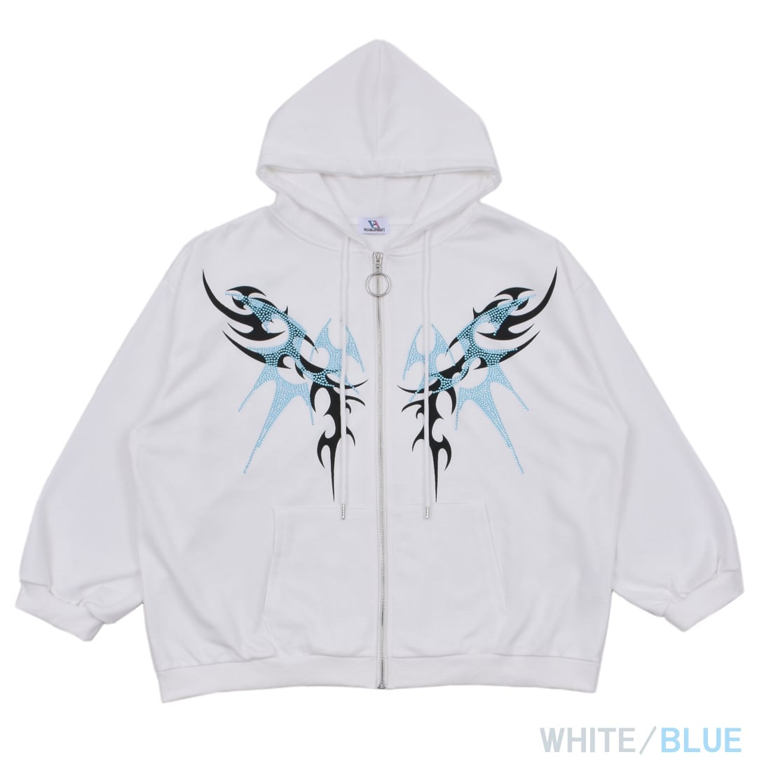 ラインストーン トライバルZIPパーカー | VOLCAN&APHRODITE