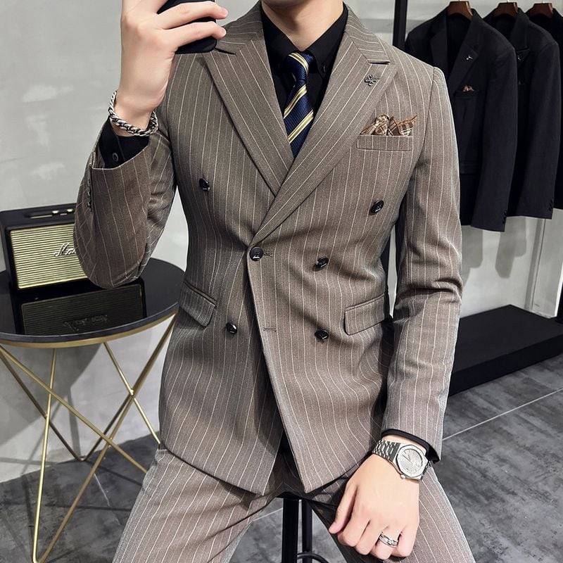 メンズダブルスーツ ストライプスーツ SU0055 | R-Base