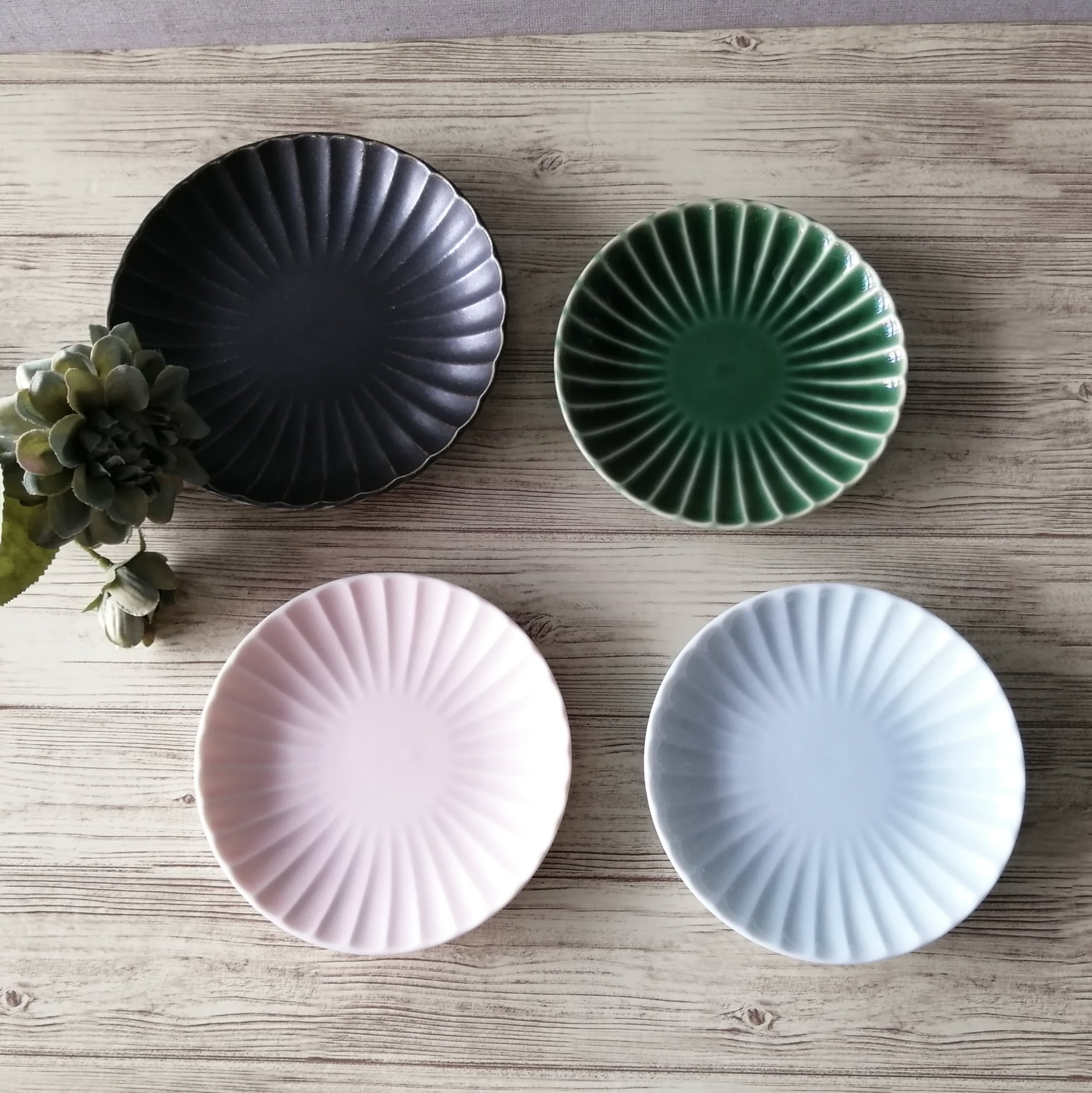 織部（八隅額皿）隅切小皿 5客 M839