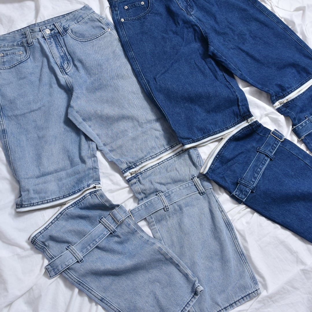 ニーZIPデニムパンツ | VOLCAN&APHRODITE