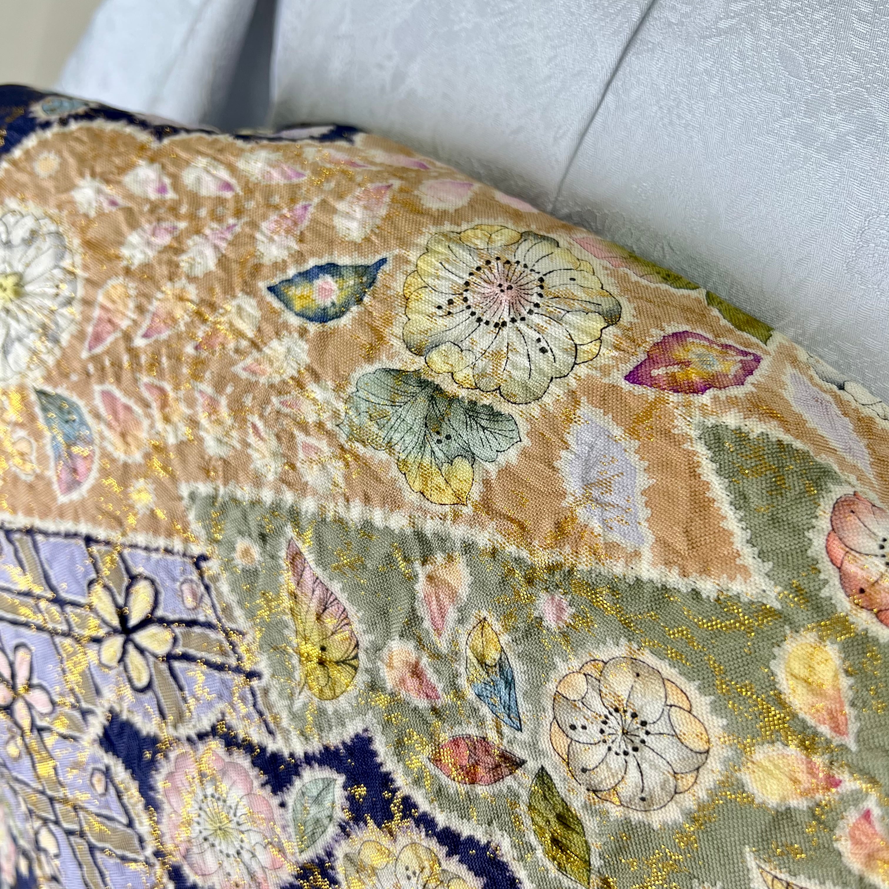 美品品【辻が花絞り染め】金通し 袋帯 正絹s775 | 着物 夢美月