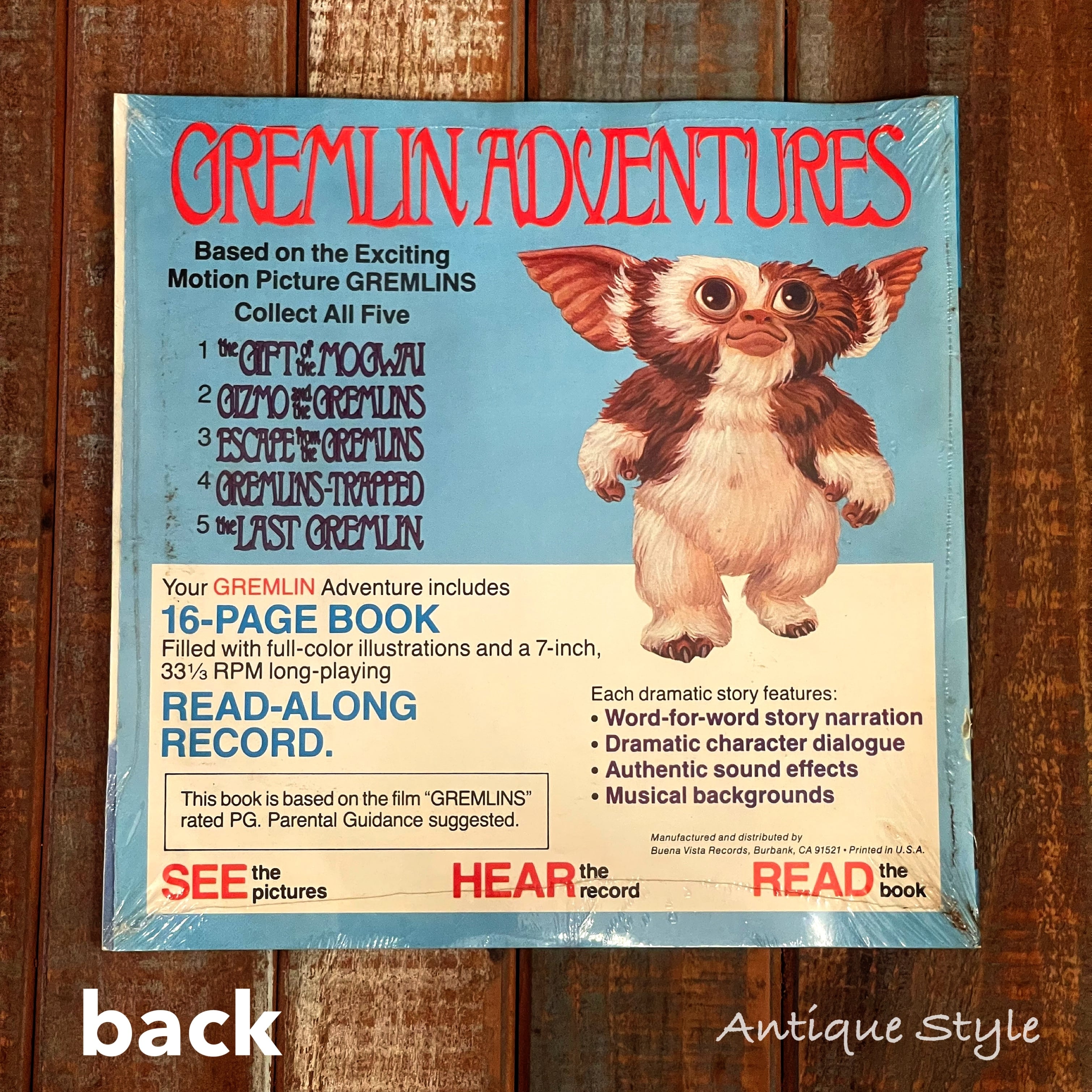 グレムリン 絵本 & レコード セット 3 GREMLINS 未開封 Escape from