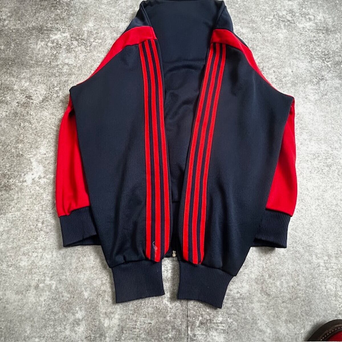 70's-80's adidas 刺繍タグ トラックジャケット トレフォイル ジャージ