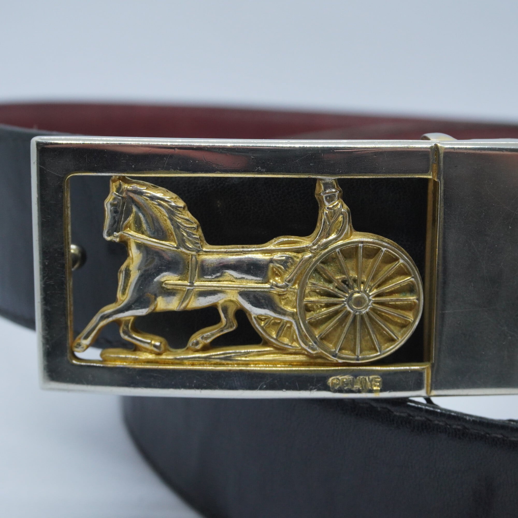 celine】セリーヌ 馬車金具 レザーベルト | ブランド古着屋 Jesus