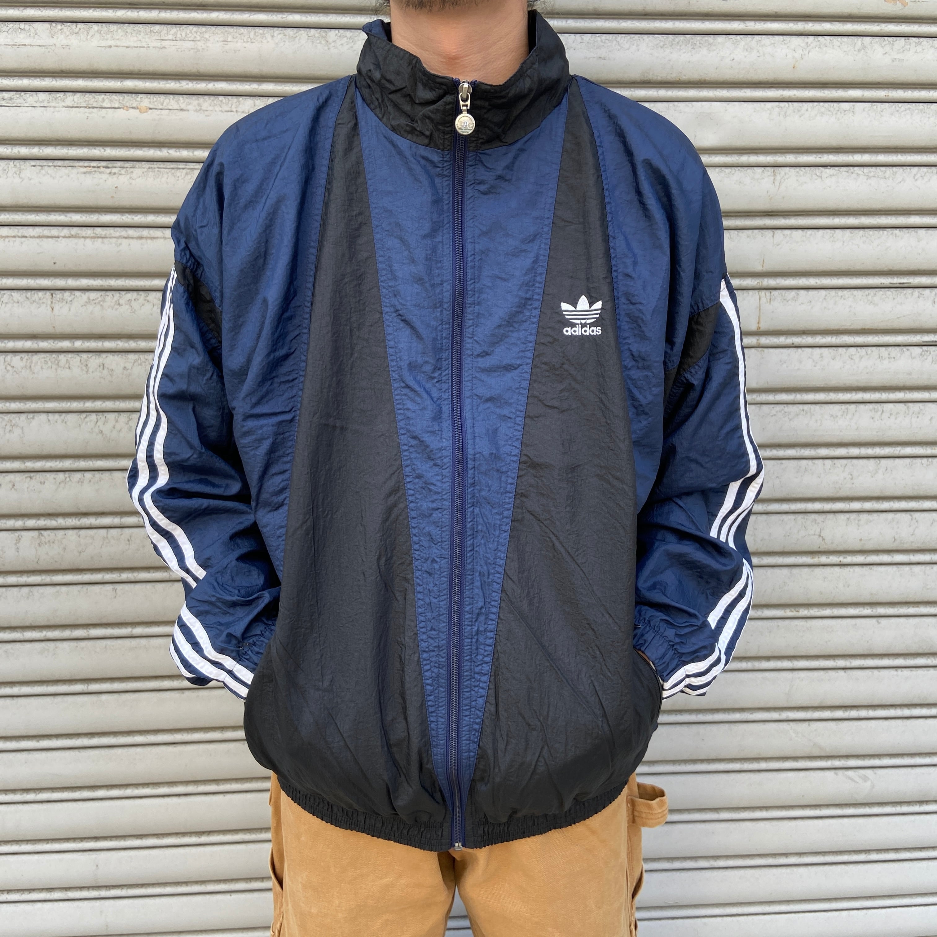 80s adidas ナイロンジャケット 万国旗タグ M トレフォイル | 古着屋 Uan